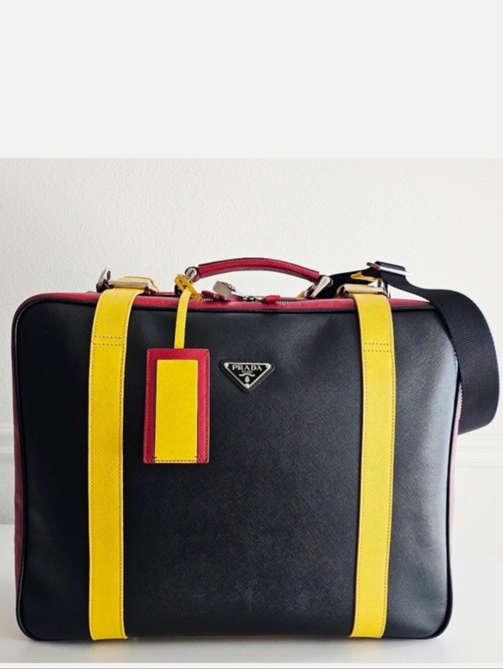 Prada Runway Edition Multicolor Saffiano Leather Travel Bag
